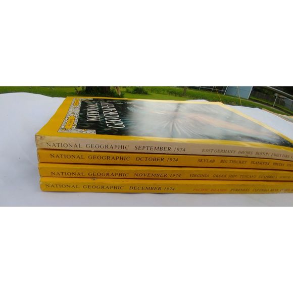 Vintage Bundle of four (4) 1974 National Geographic magazines - Picture 6 of 8